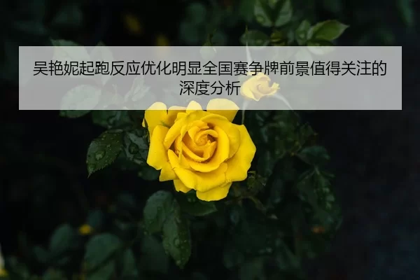 吴艳妮起跑反应优化明显全国赛争牌前景值得关注的深度分析